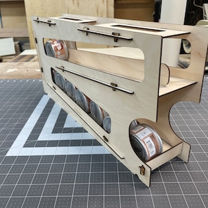 CR-5 Can Storage Rack for Food Prep Pantry Organization Prepping Stock Rotation for can Size 3oz small cans