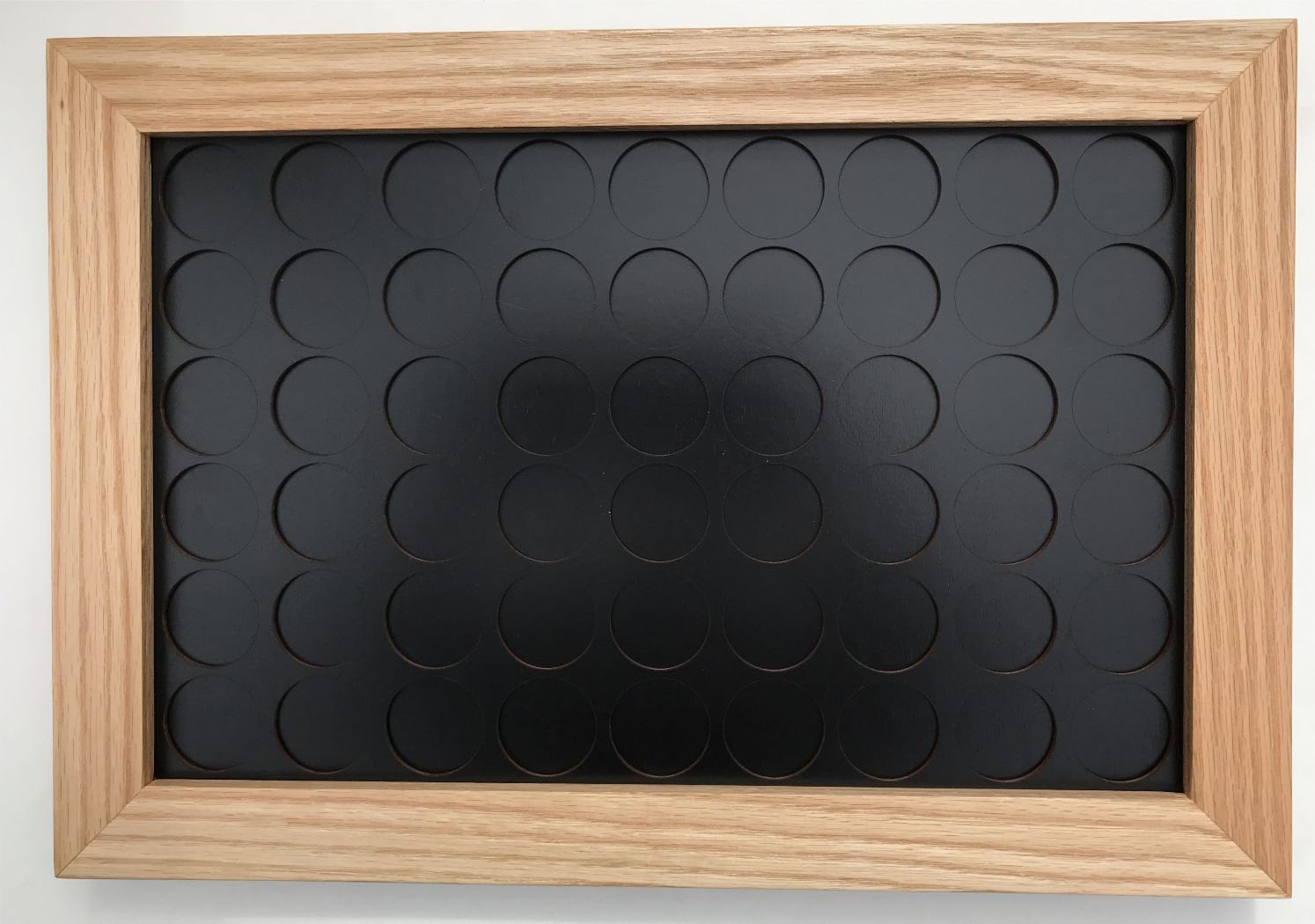 Framed Poker Chip Display Case: Red Oak, Holds 54 Chips, Made in USA - Etsy
