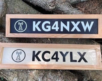 Callsign Plaque for Amateur Radio Operator or GMRS Station.
