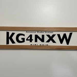 Custom Callsign Plaque | Amateur Radio Operator | GMRS Station | Handmade Wall Sign | Ham Radio Shack Sign | CQ Morse Code