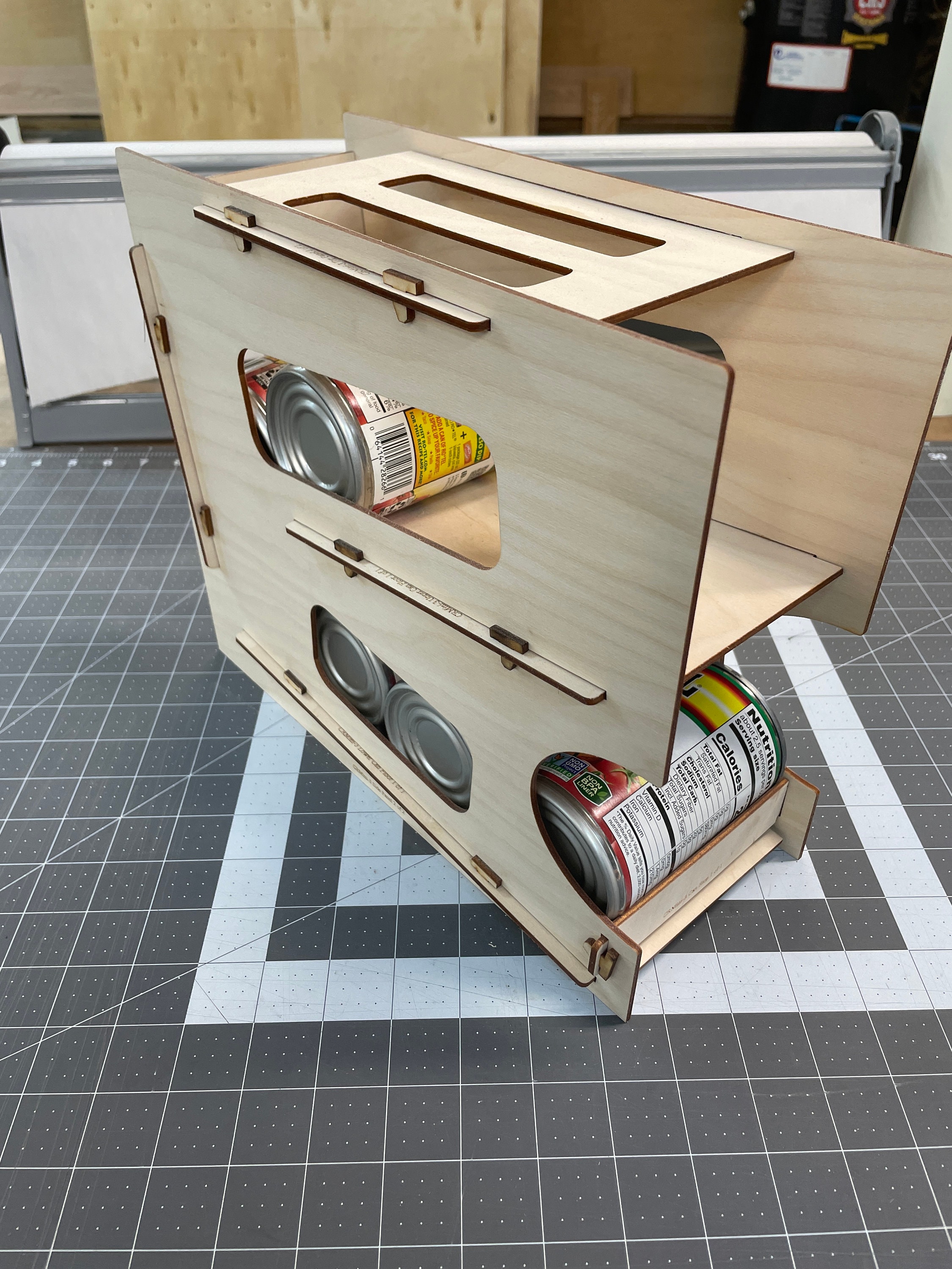 Crmini-3 Digital SVG of Rotating Can Rack for Makers and DIY. Laser Cut ...