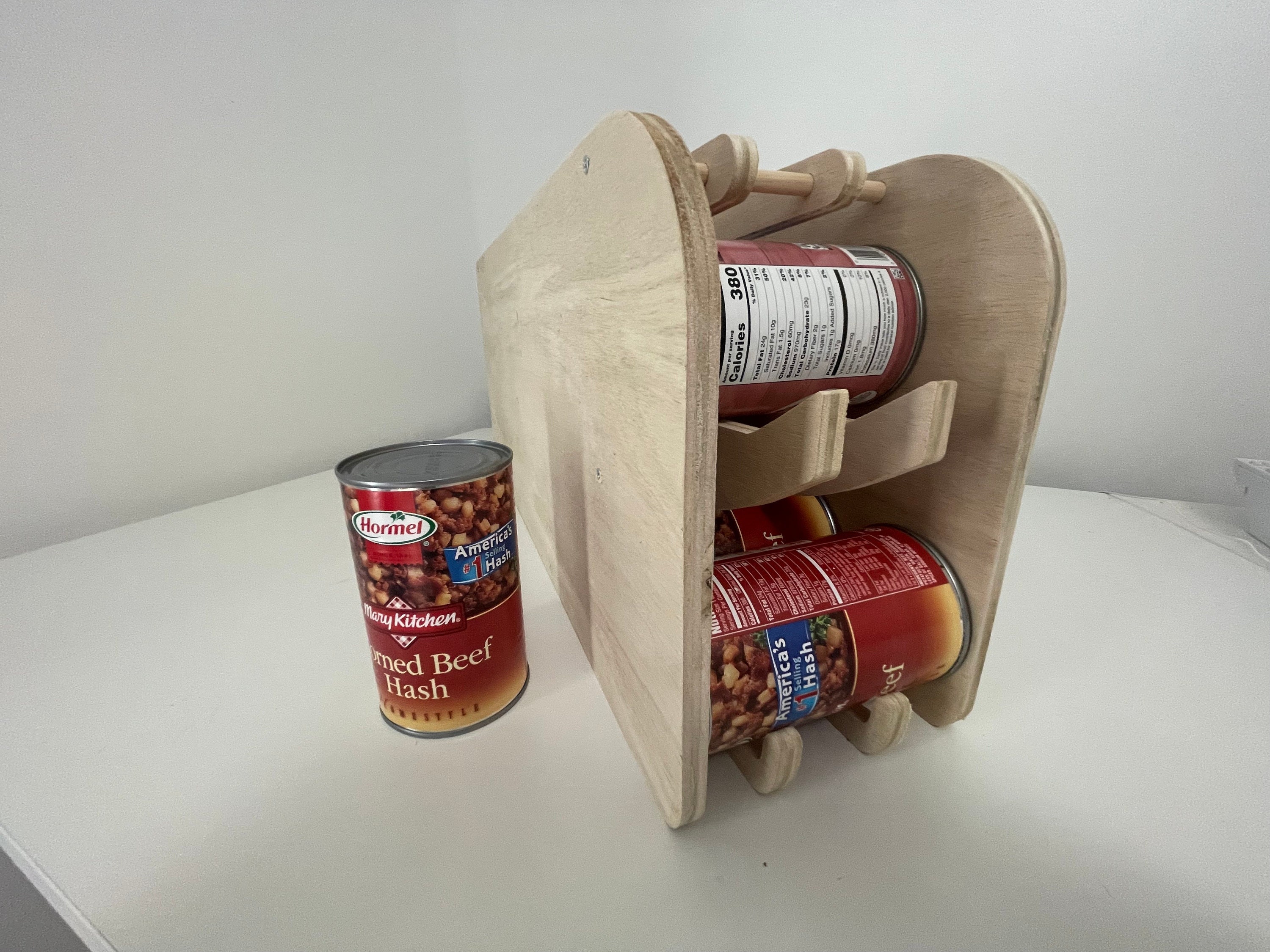 3D Printed FIFO Rolling Can Pantry Organizer by rebeltaz
