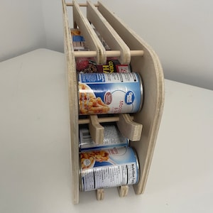 HDCR-2 Rotating Can Rack | Pantry Organization | Prepper Storage | Canned Food Shelf Storage | Made in USA Virginia | 4.5&quot; Tall Can