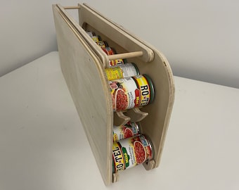 HDCR-1 Rotating Can Rack | Pantry Organization | Prepper Storage | Canned Food Shelf Storage | 4 1/4" Tall Can | Made in USA Virginia