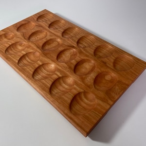 Cherry Deviled Egg Serving Platter holds 18 Easter Eggs, Fresh Eggs or Boiled Eggs