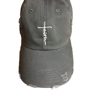 Embroidered Faith Hat, Embroidered Faith Cross Hat, Embroidered Spiritual Hat, Christian Faith Hat, Mom Hat, Embroidered Jesus Hat