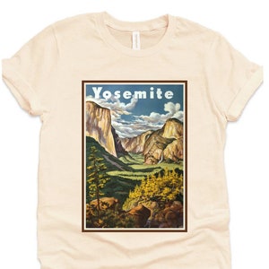 Yosemite National Park Vintage Poster Shirt, Yosemite Shirt, Yosemite Traveler Gift, Nature Lover Gift, California Retro Family Trip Tee