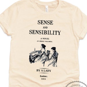 Sense and Sensibility Shirt, Jane Austen Gift, Jane Austen V-Neck Shirt, Classic Book Literary Gift Bookish Gift Marianne Elinor Shirt