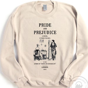 Pride and Prejudice Sweatshirt, Jane Austen Sweatshirt, Jane Austen Gift, Literary Gift Bookish Gift, Long Sleeve Pemberley Sweatshirt