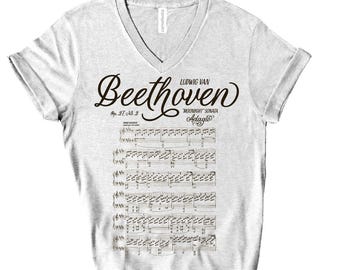 Beethoven Sweatshirt or Shirt, Moonlight Sonata Gift for Piano Teacher, Student, Pianist, Classic Music Lover Composer Classical Music Gift