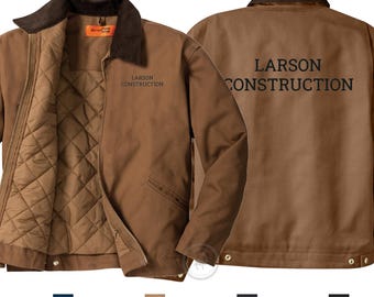 Vintage Carhartt Brown Santa Fe Embroidered Jacket J14 DKB Size