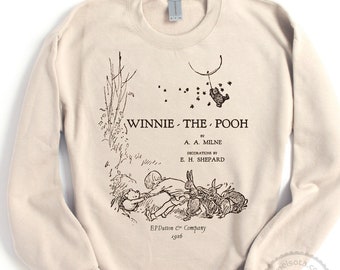 Winnie the Pooh Sweatshirt, Pooh Bear Gift, Hundred Acre Wood, Piglet, Tigger, Eeyore, Rabbit, Kanga Roo Bookish Gift Sweater Jumper