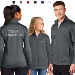 Op maat geborduurd Sport-Tek Sport-Wick trainingsjack met volledige ritssluiting monogram teambedrijfslogo dames heren jeugd ST241 LST241 YST241