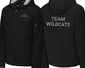 Custom Embroidered Sport-Tek Insulated Waterproof Hooded Full-Zip Jacket Monogrammed Team Uniform Embroidery Youth Adult Sports JST56 YST56