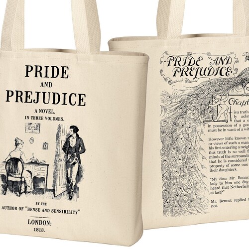 Jane Austen Buchkunst Druck 'Pride And Prejudice' - A3 (29,7x41,9 Cm), Vintage Stil