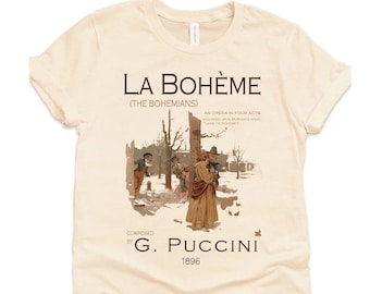 La Boheme by Giocomo Puccini Sweatshirt & Shirt Puccini T-shirt La Boheme Puccini Opera Lover Gift Classic Music Gift Italian Opera Gift