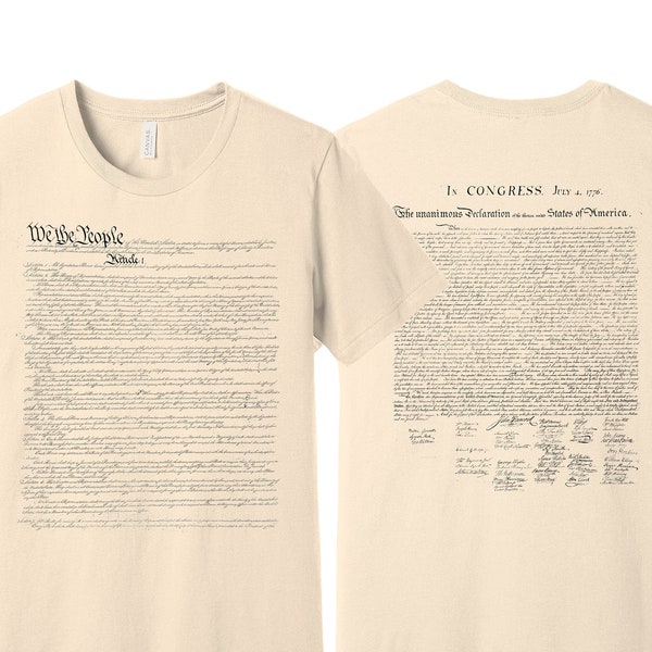 Constitution of US Shirt, Declaration of Independence Shirt, US Constitution Shirt, We the People Shirt, Patriotic Shirt