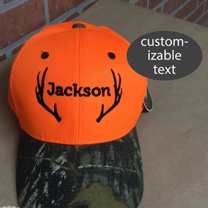 Embroidered Hunting Camp Group Hats, Hunter Group Hat, Custom Hunting Group Hat, Hunter Buddies Team Hat, Gift for Hunter, Customizable Text