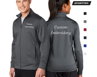 Custom Embroidered Sport-Tek Sport-Wick Full-Zip Track Jacket Monogrammed Team Company Logo Ladies Men's Youth ST241 LST241 YST241