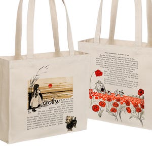 Wonderful Wizard of Oz Tote, Wonderful Wizard of Oz Gift, Book Lover Gift, Literary Gift, Bookish Gift, Classic Book Tote Bag, Classic Book