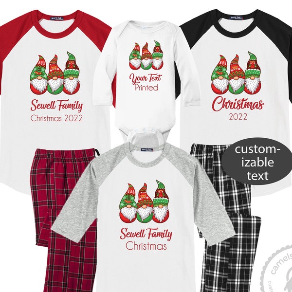 Personalized Family Christmas Shirts Family Coordinating Christmas Pajamas Custom Family Matching Pajamas Christmas Gnomes Pajamas