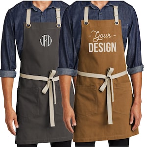 Custom Apron, Custom Embroidered Apron, Custom Monogrammed Apron, Custom Apron Women, Personalized Apron, Chef Apron Men A815 image 1