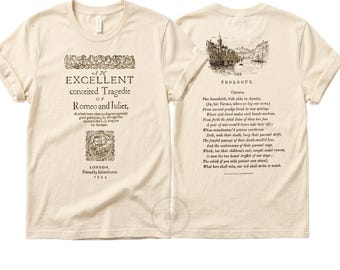 Moletom e camiseta Romeu e Julieta de William Shakespeare, presente de Shakespeare, presente de Romeu e Julieta, livro clássico, presente literário, presente para amantes de livros