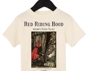 Rotkäppchen Shirt, Kleinkind, Jugend, Erwachsene, klassisches Märchen Geschenk, Gebrüder Grimm Märchenbuch Gutenachtgeschichte Liebhaber Geschenk literarisches Geschenk