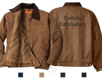 Custom Embroidered CornerStone Duck Cloth Work Jacket Full-Zip Company Logo Work Jacket Outdoor Uniform Monogrammed Team Uniform J763 TLJ763