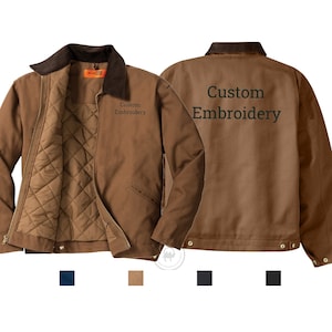 Custom Embroidered Cornerstone Duck Cloth Work Jacket Full Custom Embroidered Cornerstone Duck Cloth Work Jacket Full