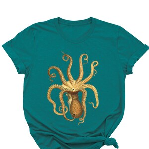 Octopus Shirt Nature Ocean Lover Gift Vintage Octopus Anatomy T-shirt Beach Tee Octopus Gifts Marine Biology Gifts Soft Premium Tee