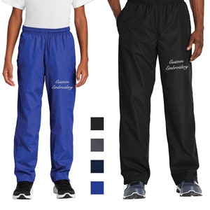Custom Athletic Pants, Custom Embroidered Pants, Custom Wind Pants, Custom Sports Pants, Personalized Monogrammed Pants, Team Pants