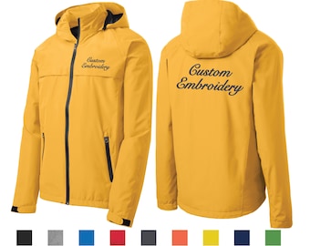 Customized Port Authority Torrent Waterproof Jacket, Monogrammed Rain Jacket, Embroided Bright Jacket Personalized Wind Resistant Warm