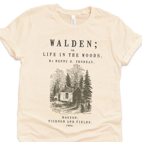 Walden Shirt, Walden by Henry David Thoreau Tee, Walden T-shirt, Walden Gift, Book Lover Gift, Thoreau Gift, Classic Book Literary Gift