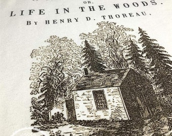 Women's T-Shirts [Out of Print] Henry David Thoreau / Walden Scoop Tee (Vintage ) (Womens) Walden Shirt, Walden by Henry David Thoreau Tee, Walden T