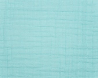 Shannon Embrace Double Gauze Saltwater Fabric, Light Turquoise Swaddle Fabric,  Solid Double Gauze Fabric, SKU embsaltwater