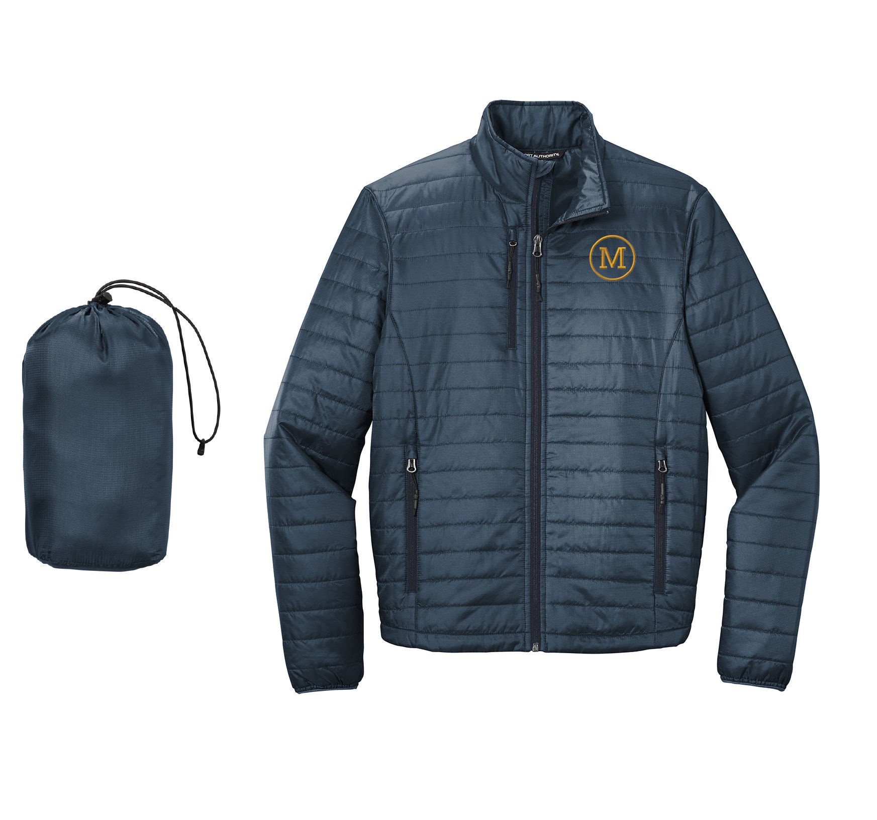 Custom Embroidered Puffy Jacket Full-zip Port Authority Custom Embroidered Puffy Jacket Full-zip Port Authority