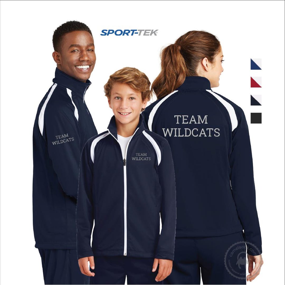 Custom Embroidered Sport-tek Tricot Track Jacket Monogrammed Team