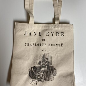 Jane Eyre Tote, Heavy Duty Tote, Charlotte Bronte Tote, Jane Eyre Sturdy Book Bag, Jane Eyre Gift, Book Lover Gift, Bookish Gift Bronte Gift image 9