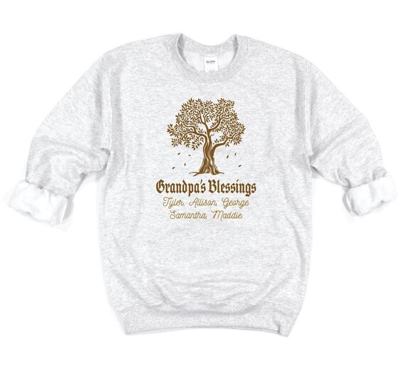 Sweatshirt with cheap grandkids names