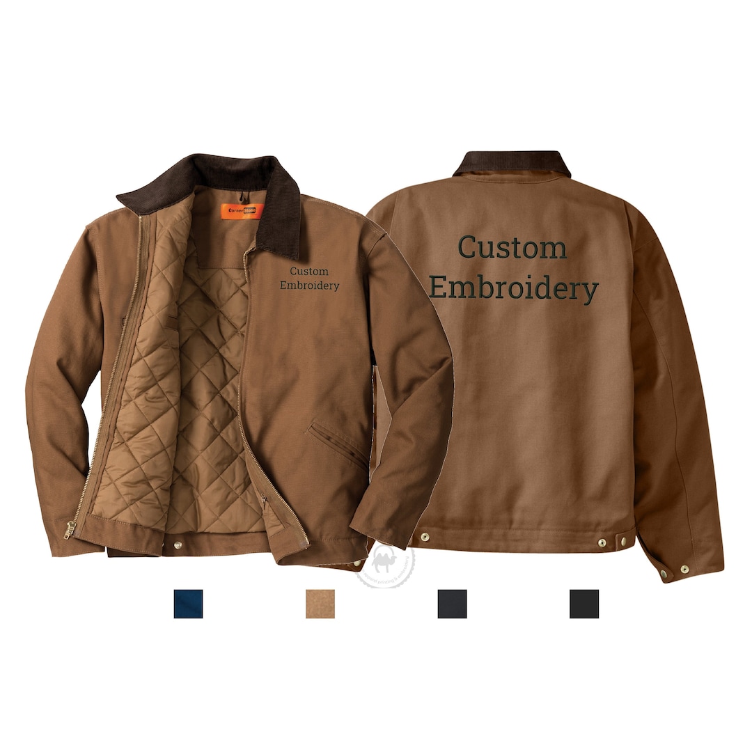Custom Embroidered Cornerstone Duck Cloth Work Jacket Full