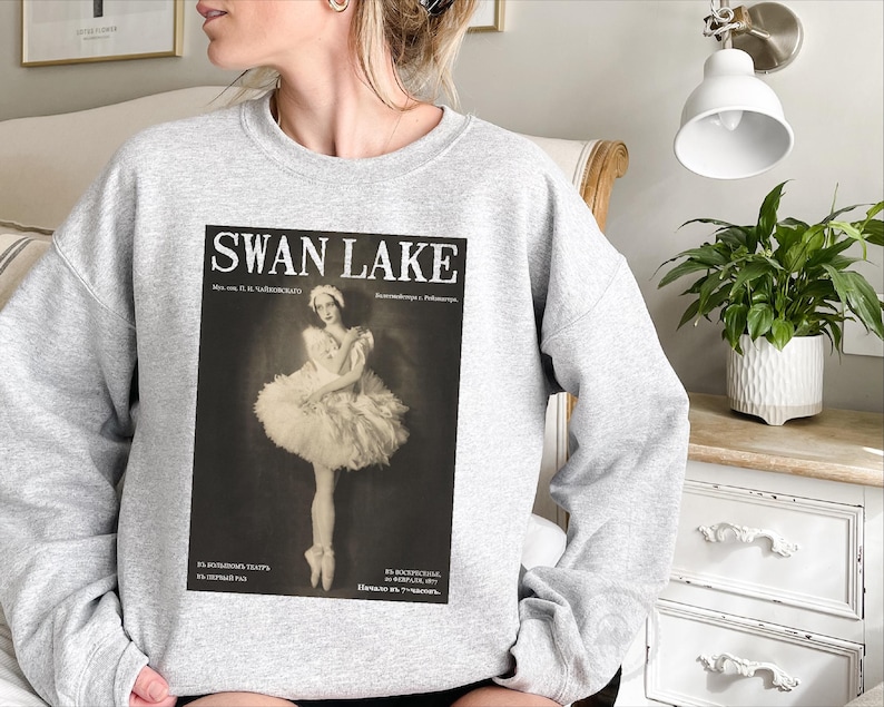 Swan Lake Shirt and Sweatshirt Swan Lake Ballet Gift Swan Lake Sweatshirt Dancer Gift Romantic Ballet Lover Gift Classical Music Tchaikovsky image 6