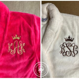 Monogrammed Robe Personalized Robe Custom Embroidered Robe Plush Luxury ...