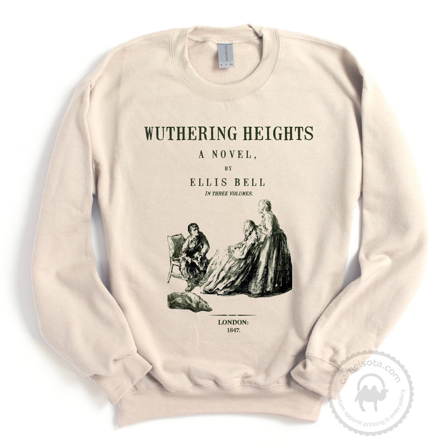 Wuthering Heights Sweatshirt, Emily Bronte Sweatshirt, Emily Bronte Gift, Literary Gift Bookish Gift, Long Sleeve Heathcliff Pullover Jumper