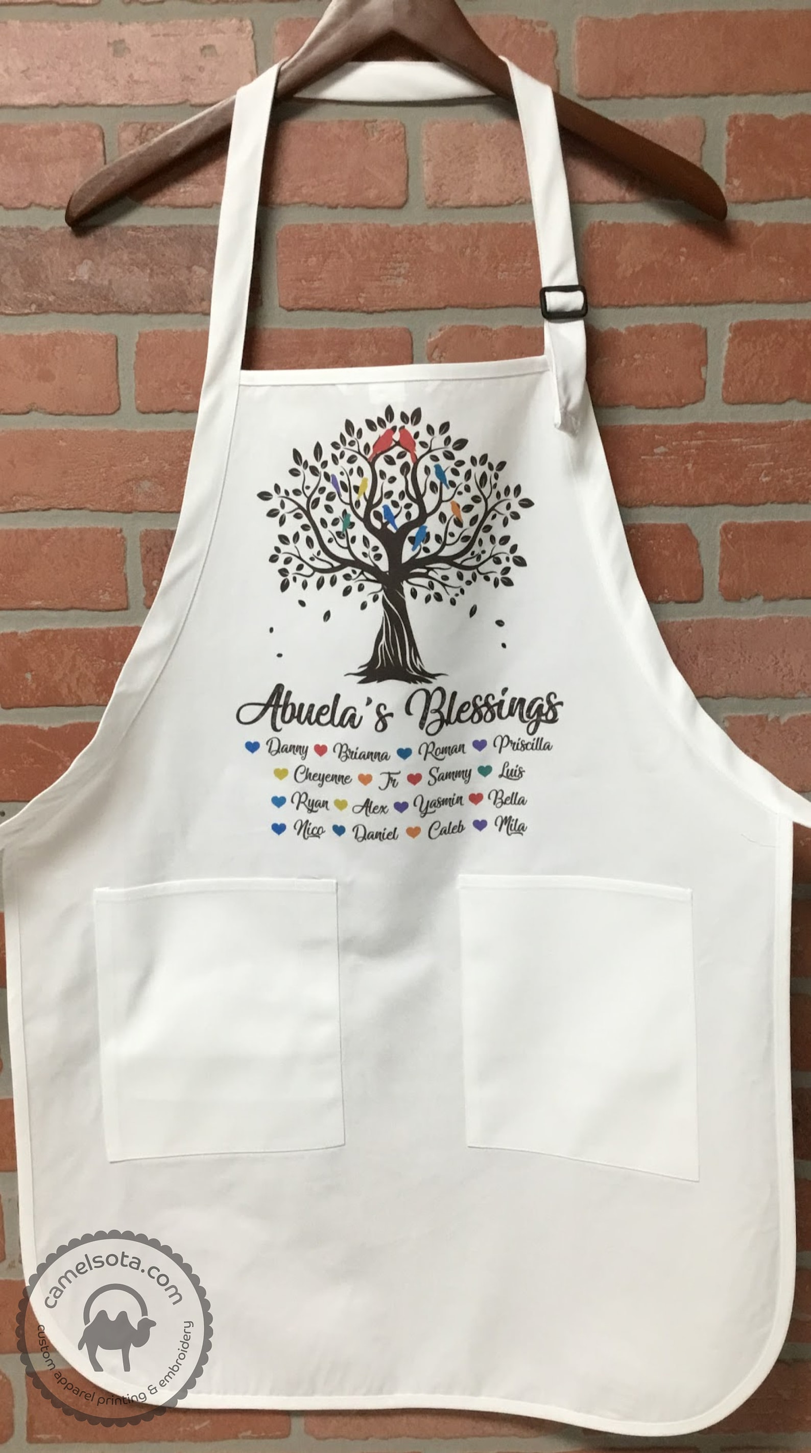 Personalized Grandma Apron Grandma Apron With Grandkids Names Etsy