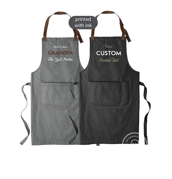 Custom Printed Apron Dad Gift Personalized Gifts for Chef