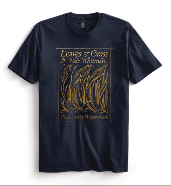 Leaves of Grass by Walt Whitman shirt, Walt Whitman Gift, 1913 Leaves of Grass book cover, Bookish Gift, Poetry Gift, Literary Gift Idea