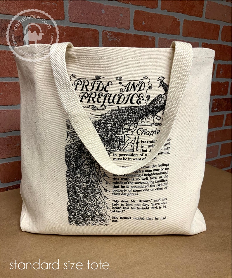 Pride and Prejudice by Jane Austen Tote Bag Jane Austen Gift | Etsy
