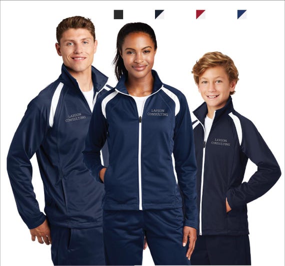 Custom Embroidered Sport-tek Tricot Track Jacket Monogrammed Team