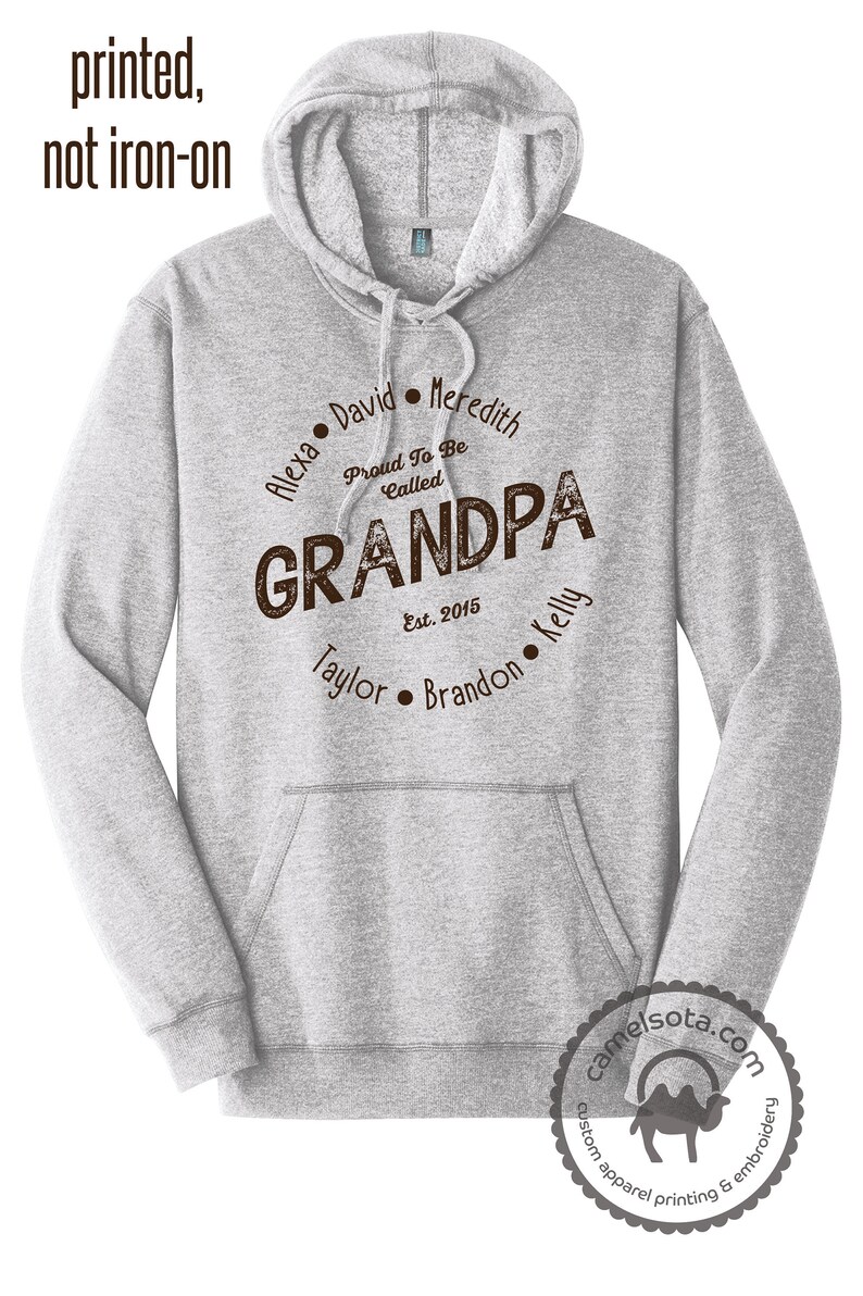 Grandpa Hoodie with Grandkids Names Grandpa Sweatshirt with Etsy